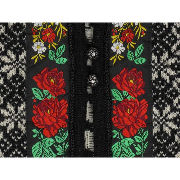 Vintage Squaw Valley Fair Isle Nordic Norwegian Icelandic Wool Cardigan Sweater - Picture 10 of 10